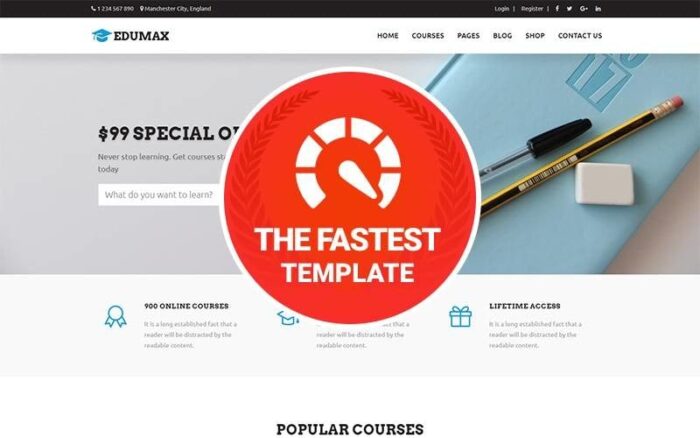 Edumax - Education Univeristy & Online Courses. WordPress Theme