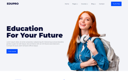 EDUPRO - Education Courses HTML5 Template