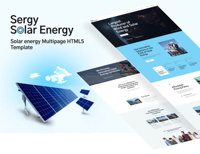 Sergy - Solar Energy Company Website Template - Features Image 1