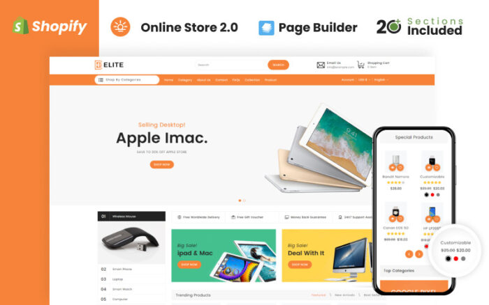 Elite Electronics Store Shopify Theme