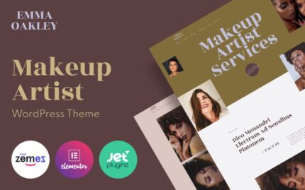 Emma Oakley - Makeup Artist WordPress Theme