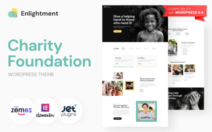 Enlightment - Charity Foundation WordPress Elementor Theme