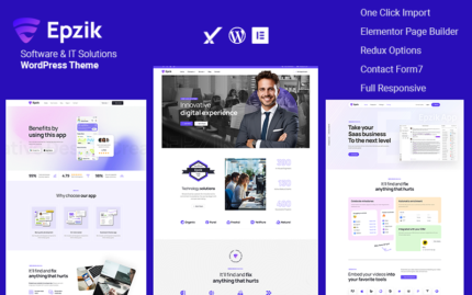 Epzik - Software & IT Solutions WordPress Theme