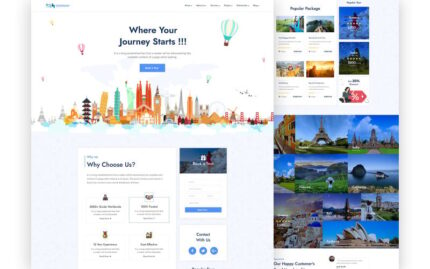 Ex-travel Travel Agency One Page HTML5 Template