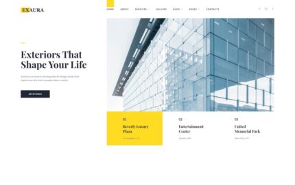 Exaura - Exterior Design Studio Website Template