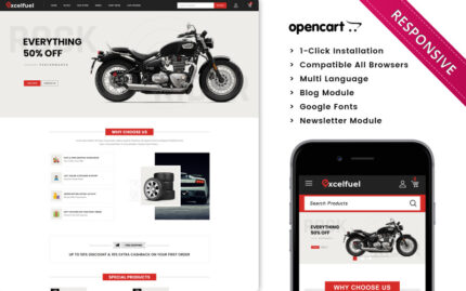 Excelfuel - The Automobile Store Responsive Opencart Theme