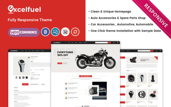 Excelfuel - The Automobile Store Responsive WooCommerce Theme