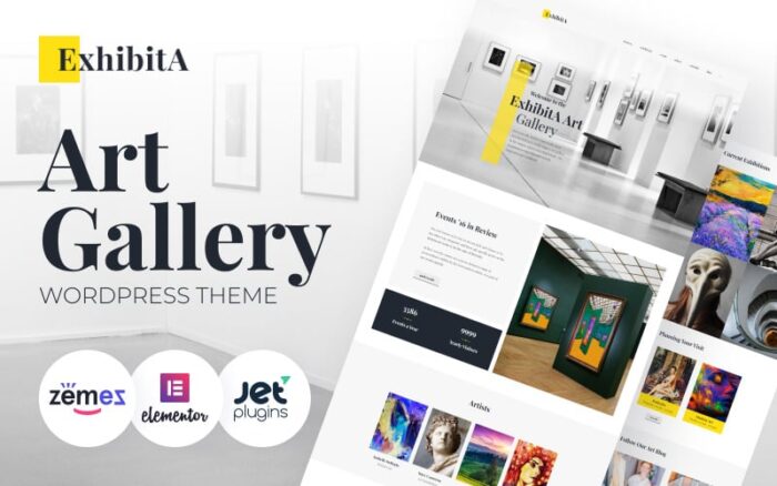 ExhibitA - Art Gallery Responsive WordPress Theme