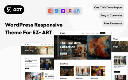 EZ Art – Minimalist And Modern Template for Art Galleries and Exhibitions