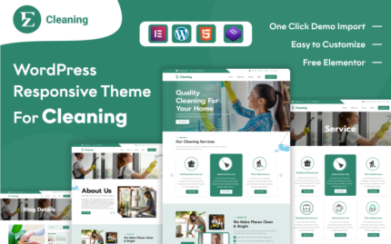 EZ Cleaning–  Powerful WordPress Theme for Cleaning Companies