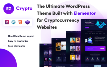 EZ Crypto news Cryptocurrency ICO & Bitcoin ,NFT  Wordpress Eliminator Theme