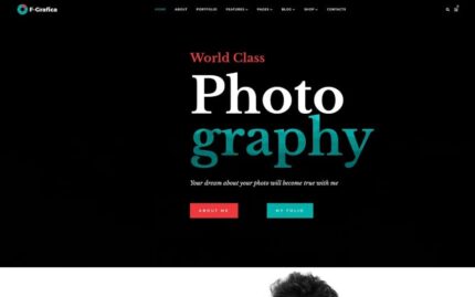 F-Grafica - Photography WordPress Elementor Theme