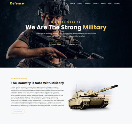 Defence Military Service & Army Landing Page Template - Features Image 1