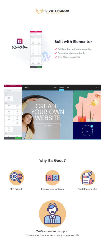 Private Honor - Funeral & Cemetery Services WordPress Elementor Template - Features Image 1