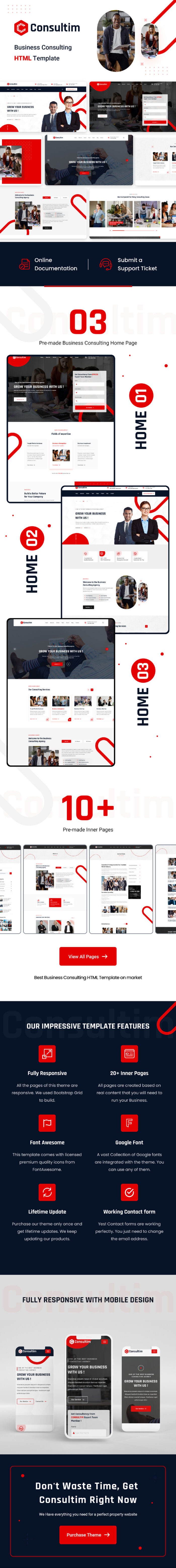 Consultim - Consultancy Business Agency HTML Template - Features Image 1