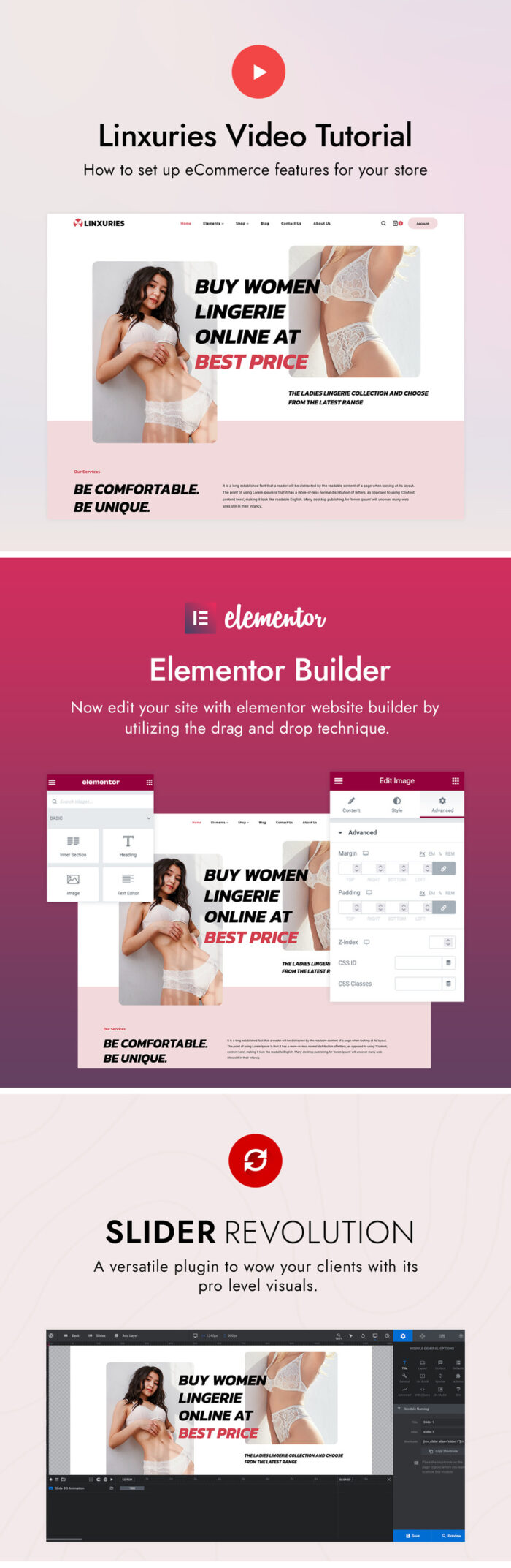 Linxuries - Lingerie and Bikini WordPress Theme - Features Image 3