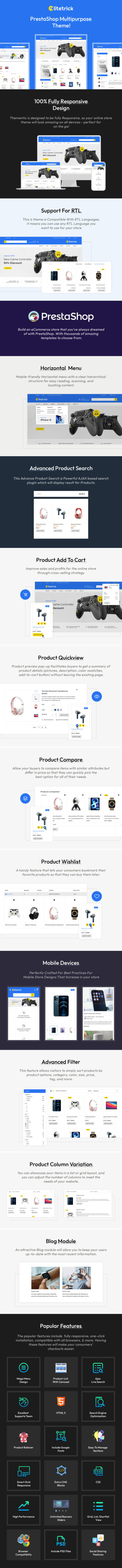 Elitetrick - Electronics and Gadgets Store Prestashop Responsive Theme - Features Image 1