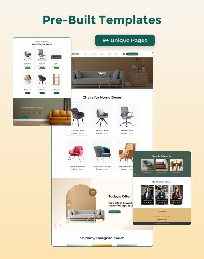 Highness - Furniture Shop Website Store Template - Features Image 5