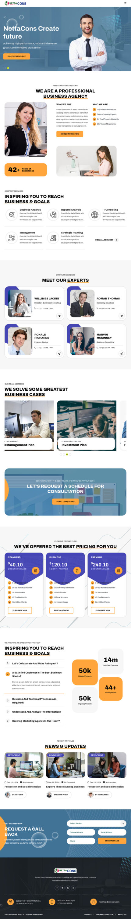 NettaCons - Business Consulting & Services Multipurpose HTML Template - Features Image 1