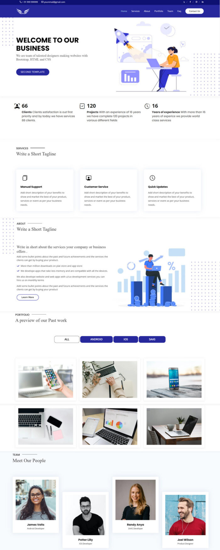 Norman Multi Purpose Landing Page Template - Features Image 1