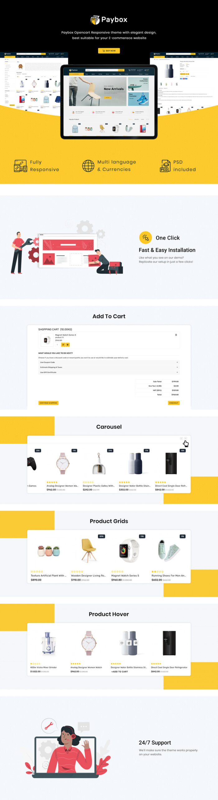 Paybox - Multipurpose OpenCart Template - Features Image 1