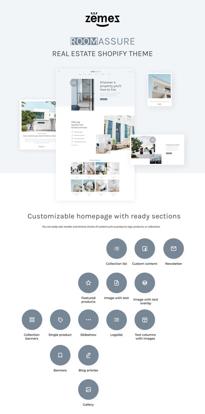 RoomAssure - Shopify for Real Estate Company Theme - Features Image 1