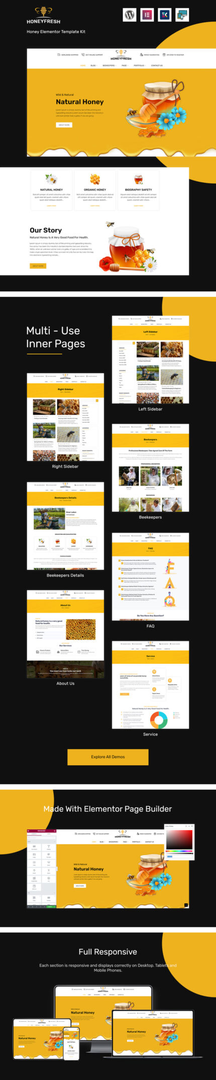 Honeyfresh - Honey Farm & Production Elementor WordPress Template - Features Image 1