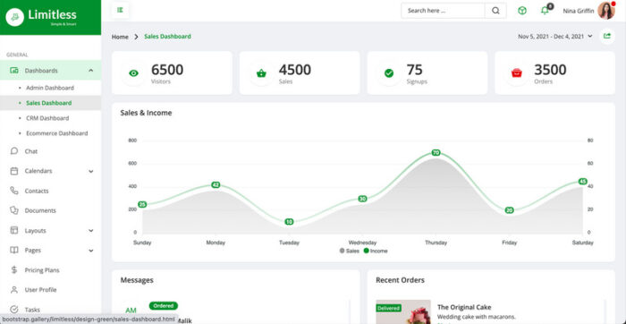 Limit Less - Bootstrap 5 Admin Dashboard Template - Features Image 1