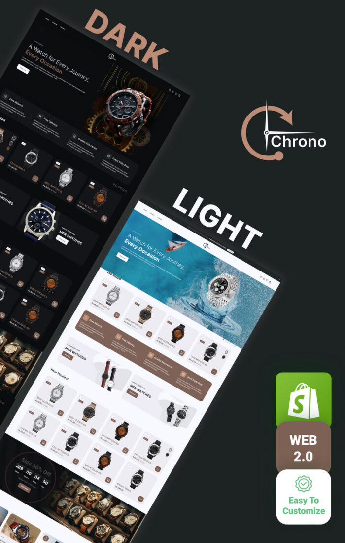 Chrono - Watch Store Multipage Shopify Website Theme - Features Image 2