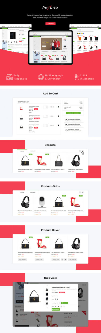 Payone - Fashion Store PrestaShop Theme - Features Image 1