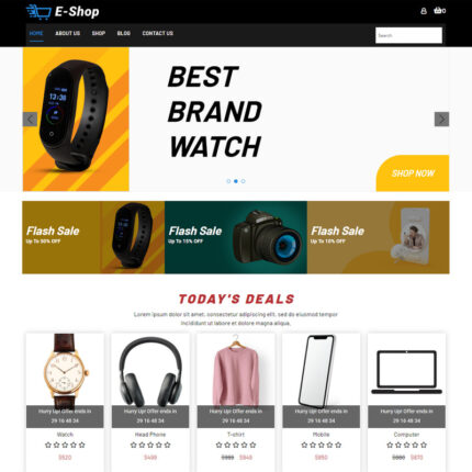 E-Shop E-commerce WordPress Theme - Features Image 1