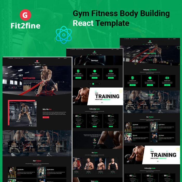 Fit2Fine - Fitness Club React Website Template - Features Image 1