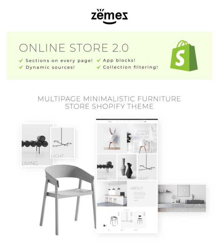 Rette - Furniture Multipage Minimalistic Shopify Theme - Features Image 1