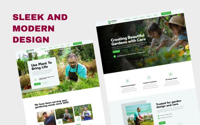 Gardenia - Gardening WordPress Elementor Template kit - Features Image 3