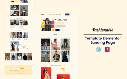 Fashionable - Word  and Color Elementor Template Kit