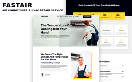 FASTAIR - Air Conditioner & HVAC Repair Service  HTML5 Template