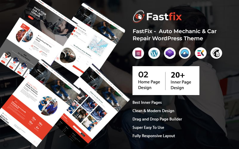 FastFix -  Auto Mechanic & Car Repair WordPress Theme