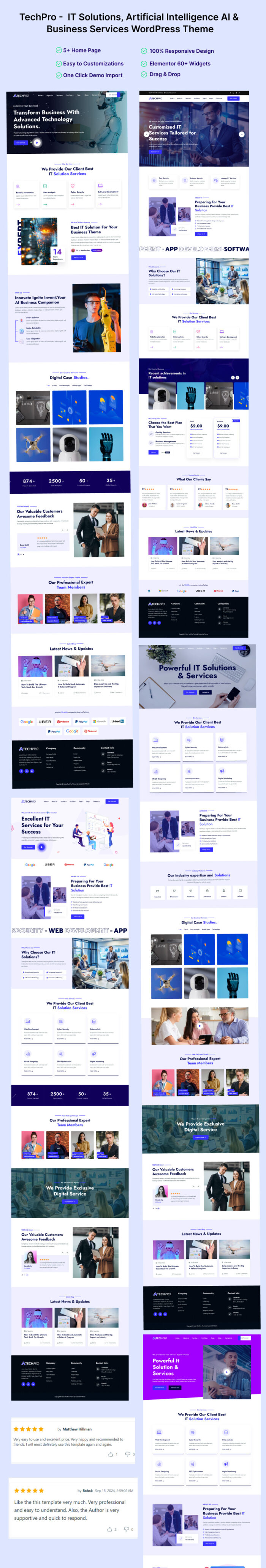 TechPro - IT Solutions, Artificial Intelligence AI & Business Services WordPress Theme - Features Image 1