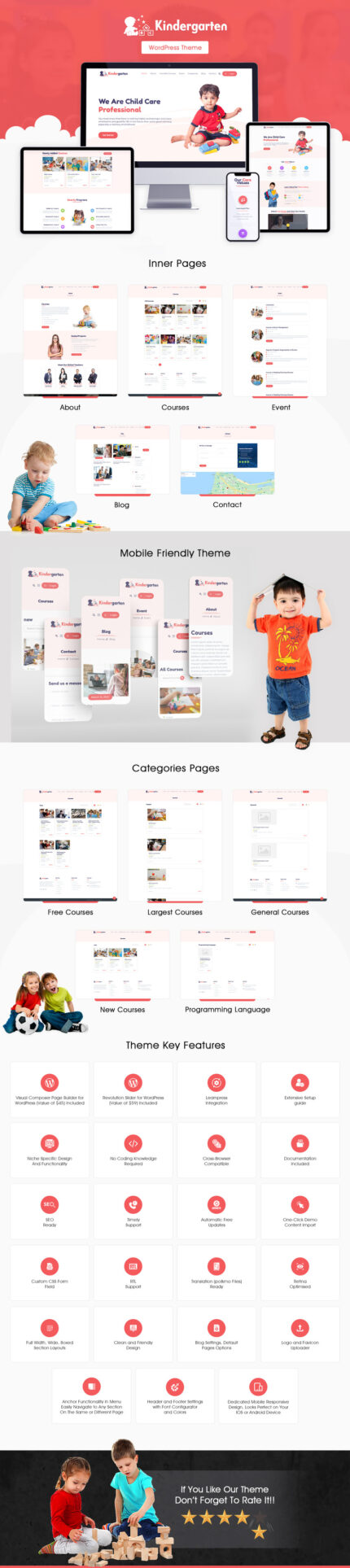 Kindergarten & Play School WordPress Theme - Features Image 1