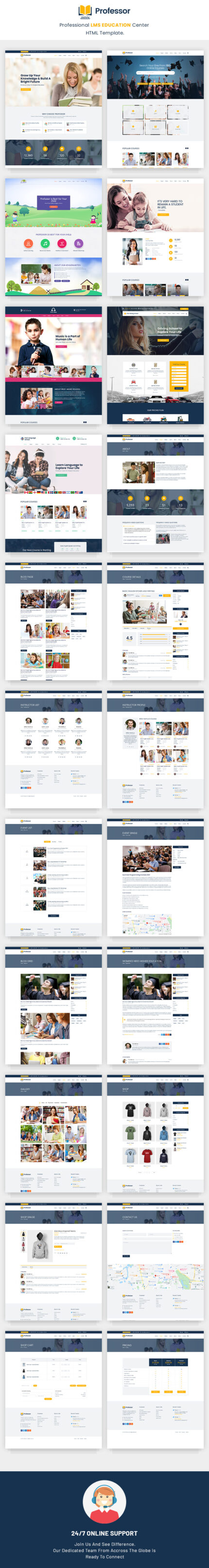 Professor-Professional LMS Education Center  HTML Template. - Features Image 1