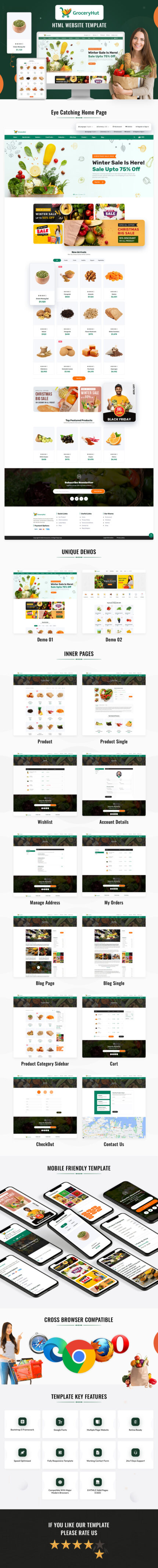 Grocery Hut - ECommerce Responsive HTML Website Template - Features Image 1