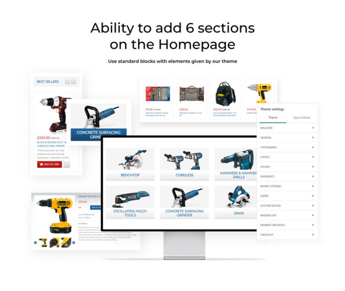 Tools & Equipment Store Responsive Shopify Theme - Features Image 2