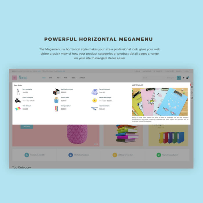 Leo Neons - Stationery Store PrestaShop Theme - Features Image 1