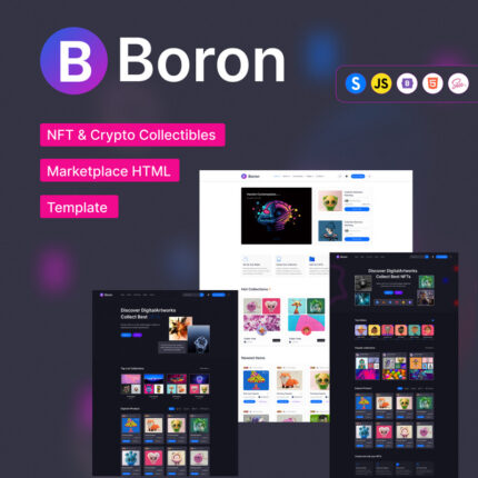 Boron - NFT Marketplace Bootstrap HTML Website Template - Features Image 1