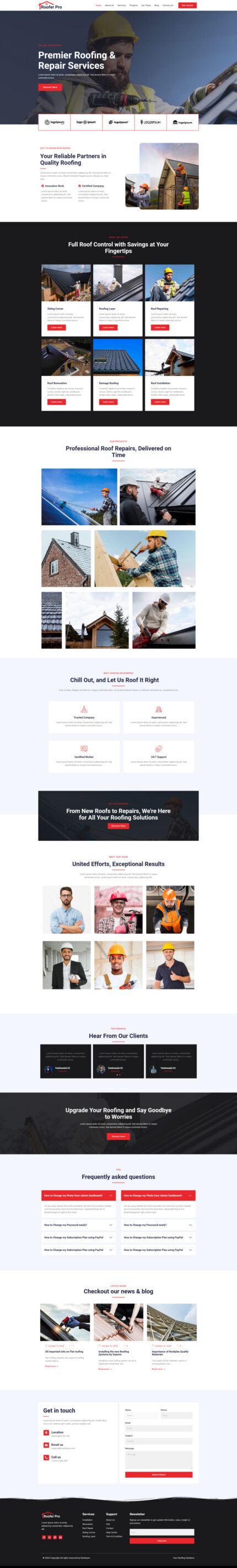 Roofer Pro - Roofing Services Elementor WordPress Theme - Features Image 1