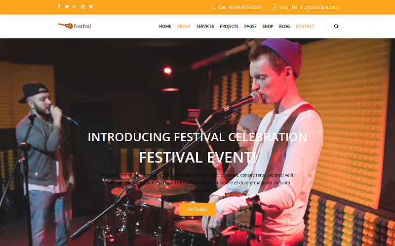 Festival  Event Park, Circus Html Template