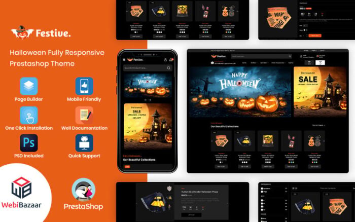 Festive - Halloween & Christmas Gift Responsive Prestashop Theme