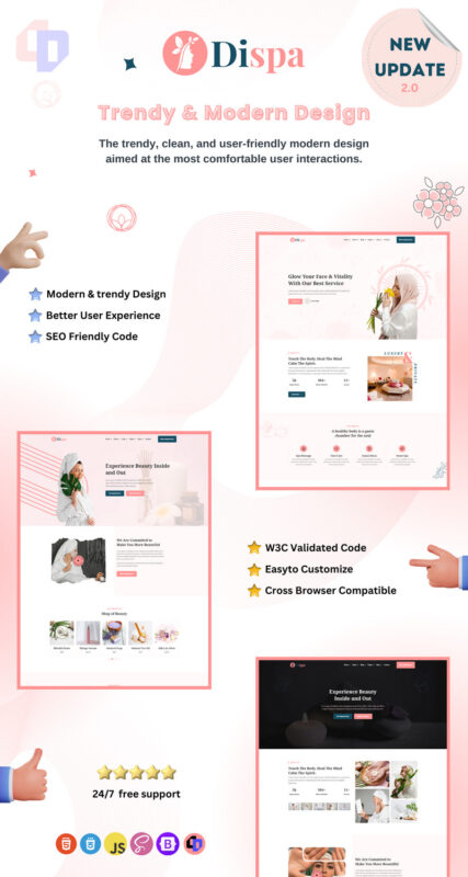 Dispa-The Ultimate HTML Template for Beauty Parlor and Spa: Transform Your Business Today - Features Image 1