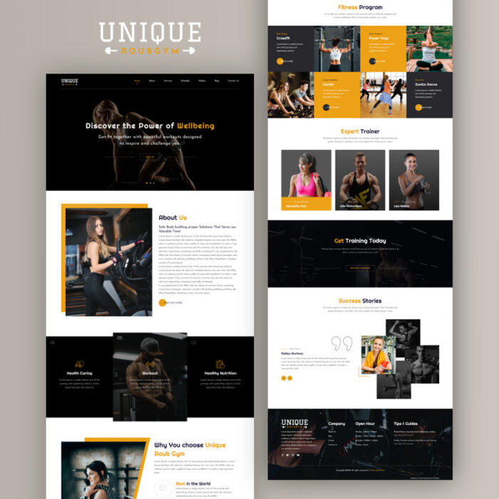 Unique Roubgym Shopify Template - Features Image 1