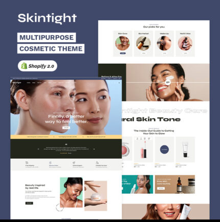 Skintight -Cosmetics & Beauty store High level Shopify 2.0 Multi-purpose Responsive Theme - Features Image 1